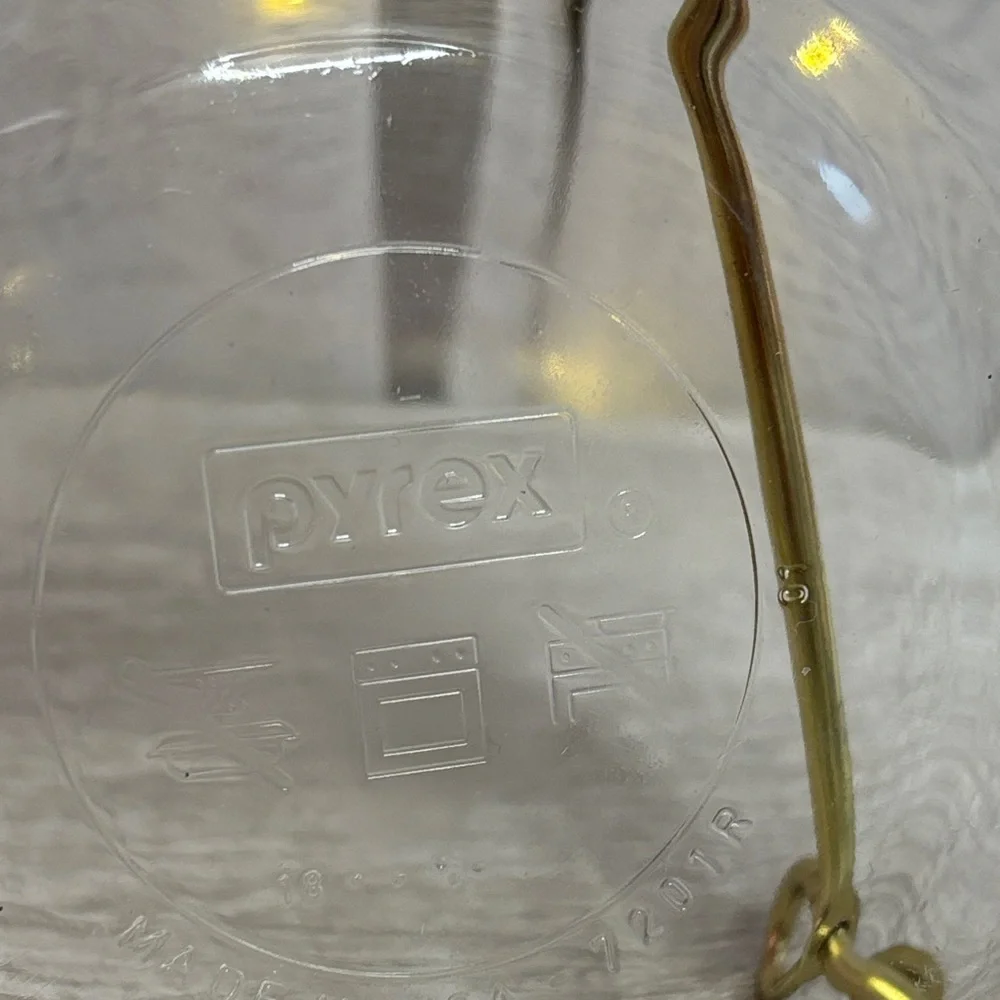 Set of Pyrex Clear Glass Bowls with Light Blue Tint